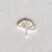 1.0cm round. Gingko leaf - MKM-Smr-028