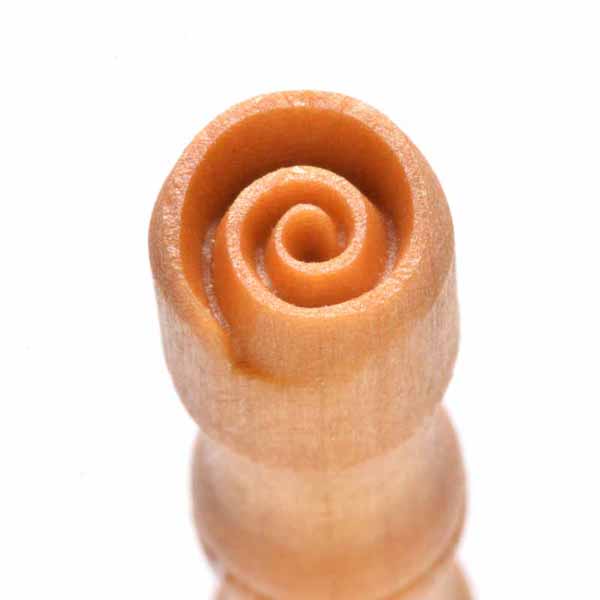 1.0cm round.  Single spiral 
