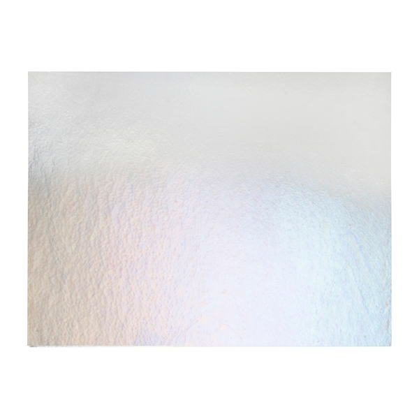 Alchemy Clear Silver to Bronze Transparent, Thin-rolled, Iridescent, rainbow, 2 mm, Fusible, 17 x 20 in., Half Sheet 
