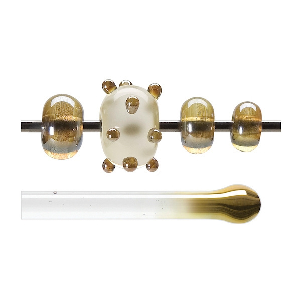 Amber Lustre Transparent, Lustre, Rod, 5 mm, Torch Compatible 