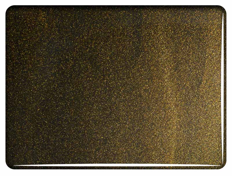 Aventurine Bronze Transparent, Double-rolled, 3 mm, Fusible 