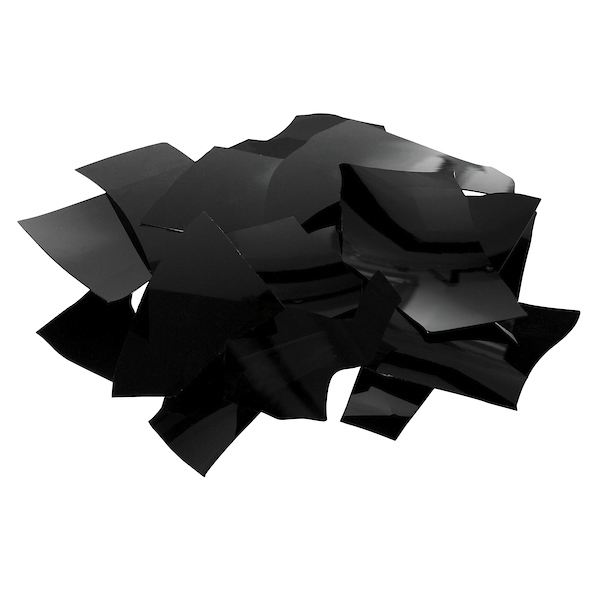 Black Opalescent, Confetti, Fusible 