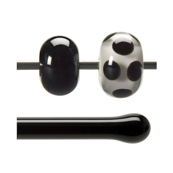 Black Opalescent, Rod, 5 mm, Fusible 