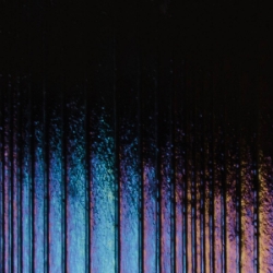 Black Opalescent, Thin, Accordion Texture, Iridescent, rainbow, 2 mm, Fusible, 17 x 20 in., Half Sheet 