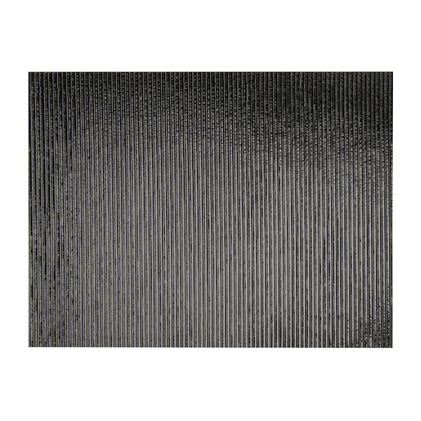 Black Opalescent, Thin, Reeded Texture, 2 mm, Fusible, 17 x 20 in., Half Sheet 