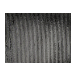 Black Opalescent, Thin, Reeded Texture, 2 mm, Fusible, 17 x 20 in., Half Sheet 