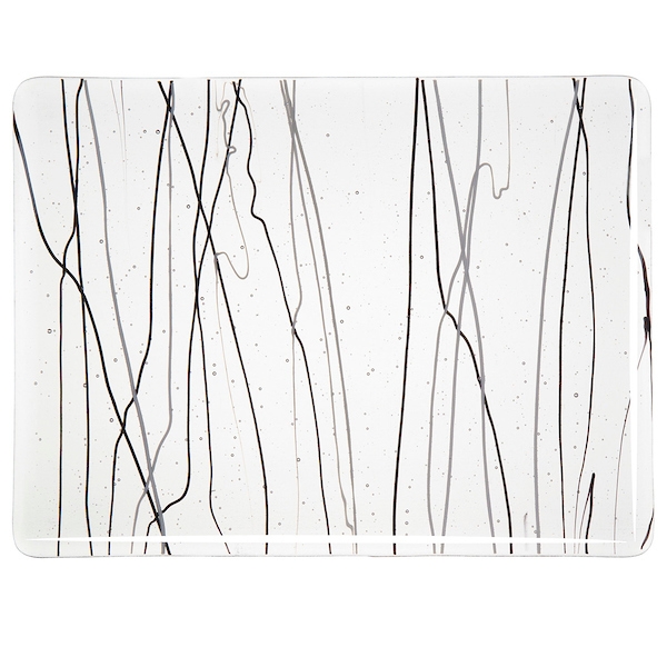 Black & White Streamers on Clear 