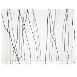 Black & White Streamers on Clear 