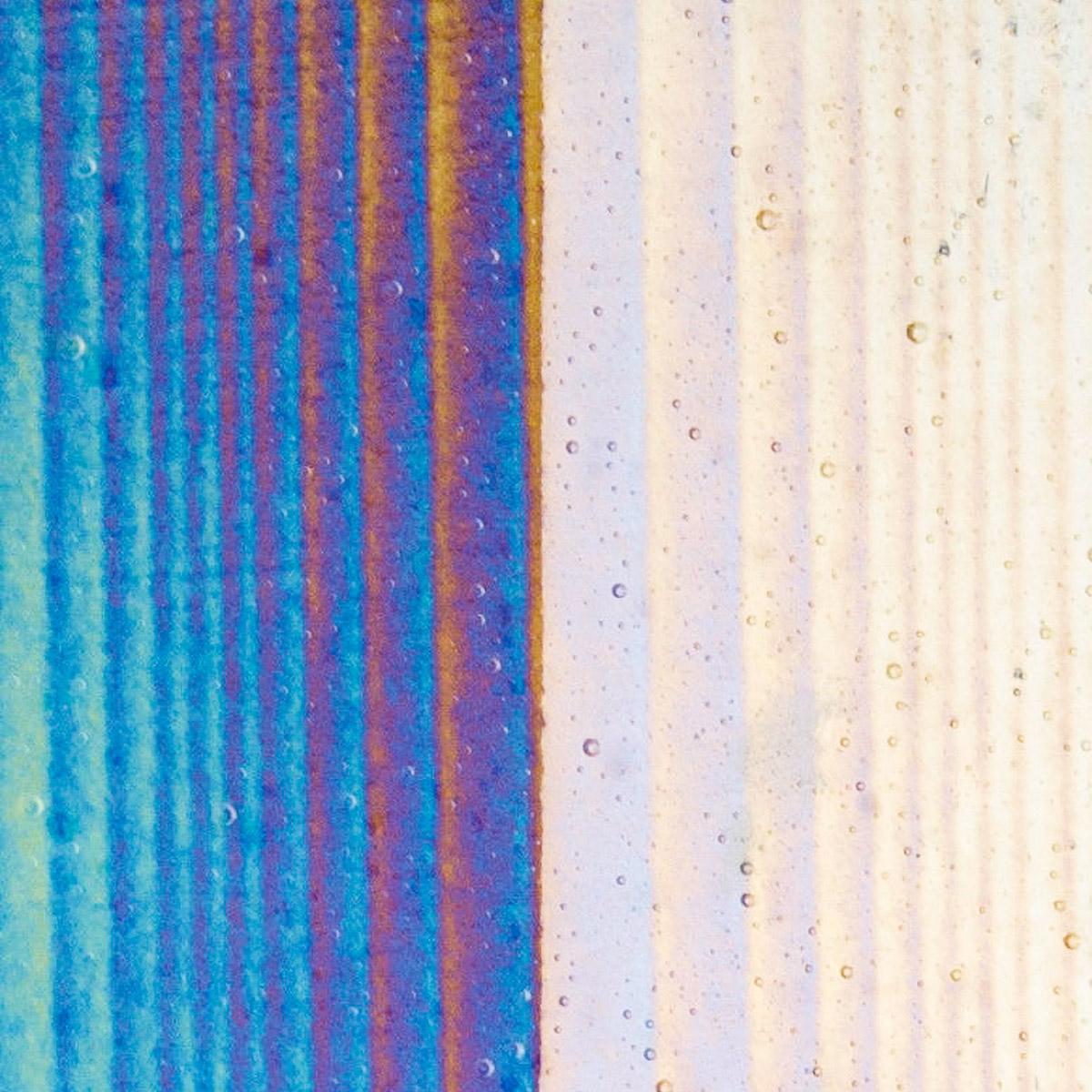 Clear Transparent, Thin, Accordion Texture, Iridescent, rainbow, 2 mm, Fusible, 17 x 20 in., Half Sheet 