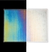 Clear Transparent, Thin, Accordion Texture, Iridescent, rainbow, 2 mm, Fusible, 17 x 20 in., Half Sheet - 001101-0056-F-HALF