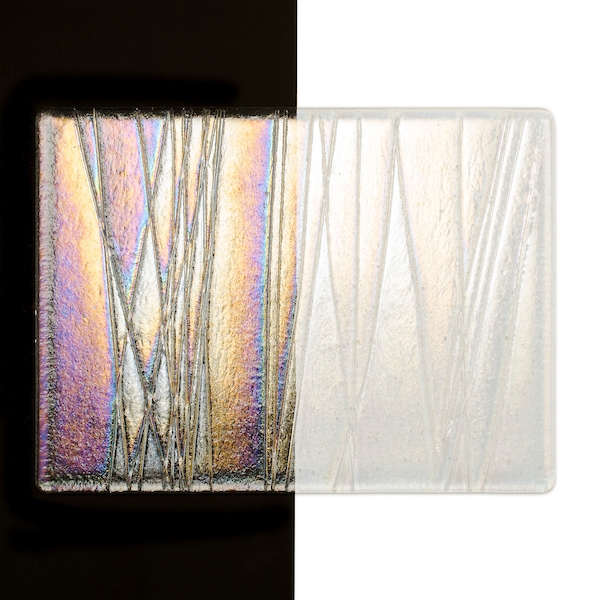 Clear with Clear Streamers, Dbl-rolled, Irid, rnbw 