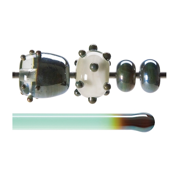 Copper Green Lustre Transparent, Lustre, Rod, 5 mm, Torch Compatible 