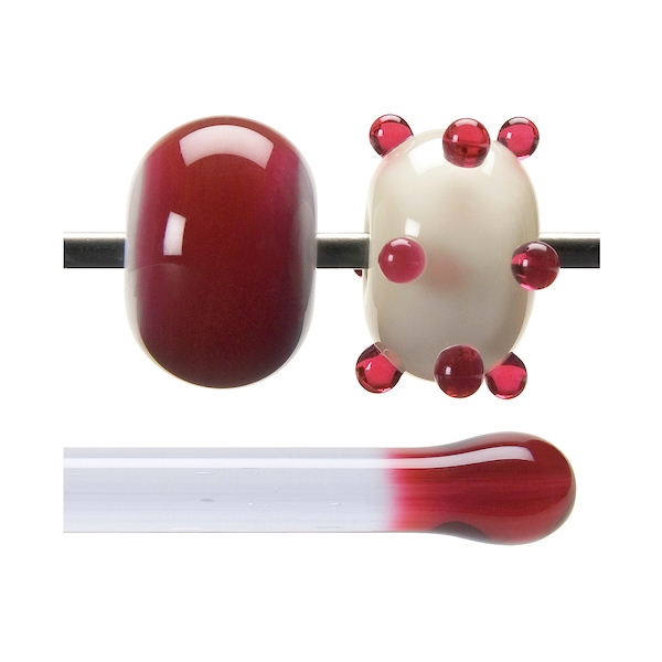 Cranberry Pink Transparent, Rod, 5 mm, Fusible 