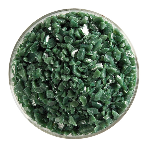 Dark Forest Green Opalescent, Frit, Fusible 