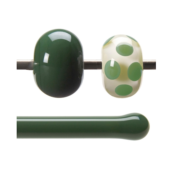Dark Forest Green Opalescent, Rod, 5 mm, Fusible 
