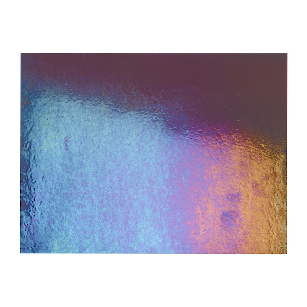 Deep Plum Transparent, Thin-rolled, Iridescent, rainbow, 2 mm, Fusible, 17 x 20 in., Half Sheet 