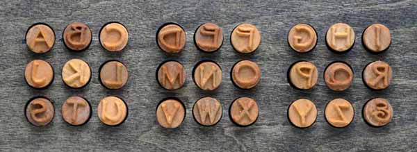 Font Set.  Prints Charming upper case.  26 letters and 1 ampersand 