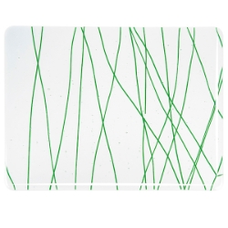 Forest Green Streamers on Clear 