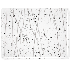Gray & Black Frit w/White Strms. on Clear 