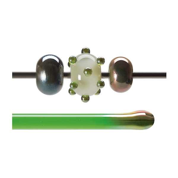 Green Lustre Transparent, Lustre, Rod, 5 mm, Torch Compatible 