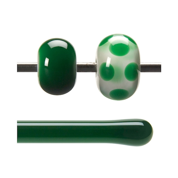 Kelly Green Transparent, Rod, 5 mm, Fusible 