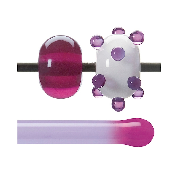 Light Fuchsia Transparent, Rod, 5 mm, Fusible 
