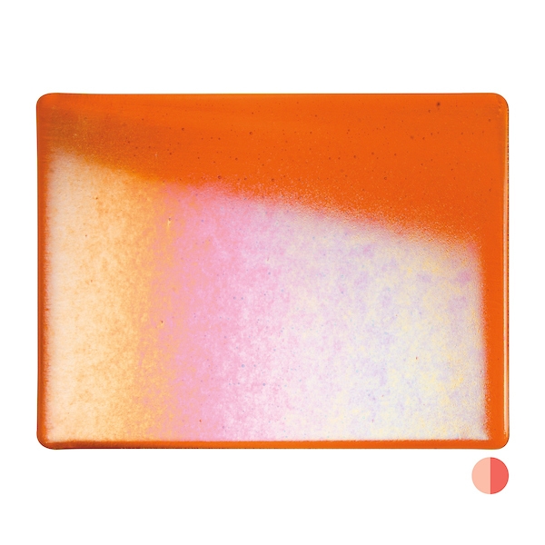 Light Orange, Dbl-rolled, Irid, rainbow 