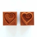 Medium Square #142. Heart with curl - MKM-Ssm-142