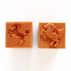 Medium Square #149. Rearing horse 
