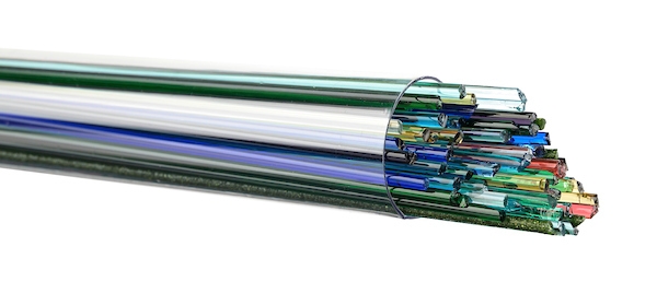 Mixed Transparent Colors, Stringer, Fusible, by the Tube 