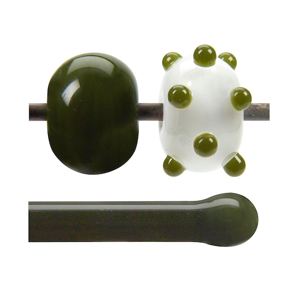 Moss Green Opalescent, Rod, 5 mm, Fusible 
