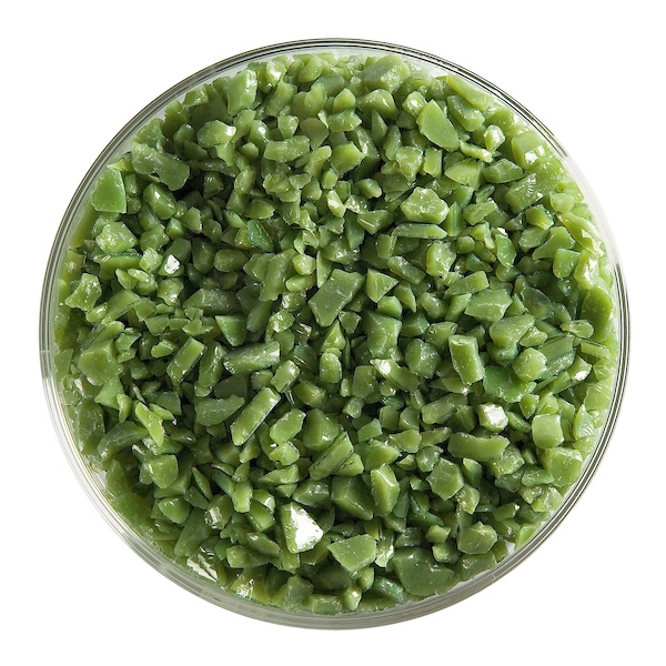 Olive Green Opalescent, Frit, Fusible 