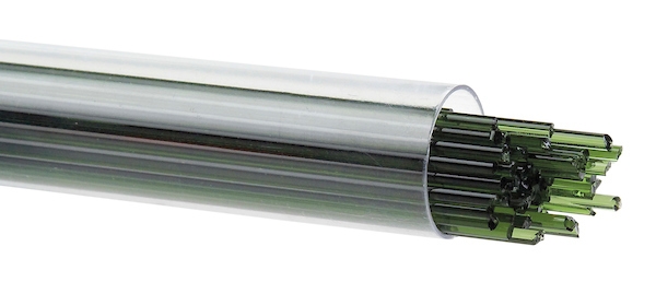Olive Green Transparent, Stringer, Fusible, by the Tube 