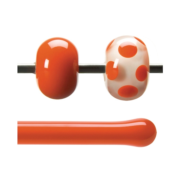 Orange Opalescent, Rod, 5 mm, Fusible 