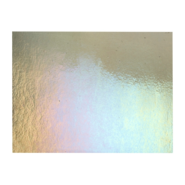 Oregon Gray Transparent, Thin-rolled, Iridescent, rainbow, 2 mm, Fusible, 17 x 20 in., Half Sheet 
