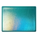 Peacock Blue Transparent, Thin-rolled, Iridescent, rainbow, 2 mm, Fusible, 17 x 20 in., Half Sheet - 001176-0051-F-HALF