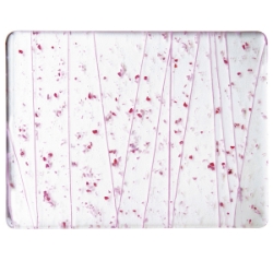 Pink & Cranberry Frit w/Pink Strmrs. on Clear 