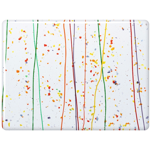 Rainbow Frit and Streamers on Clear 