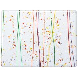 Rainbow Frit and Streamers on Clear 