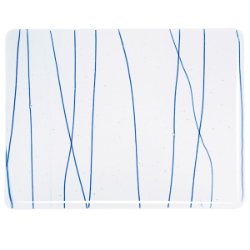 Royal Blue Streamers on Clear 