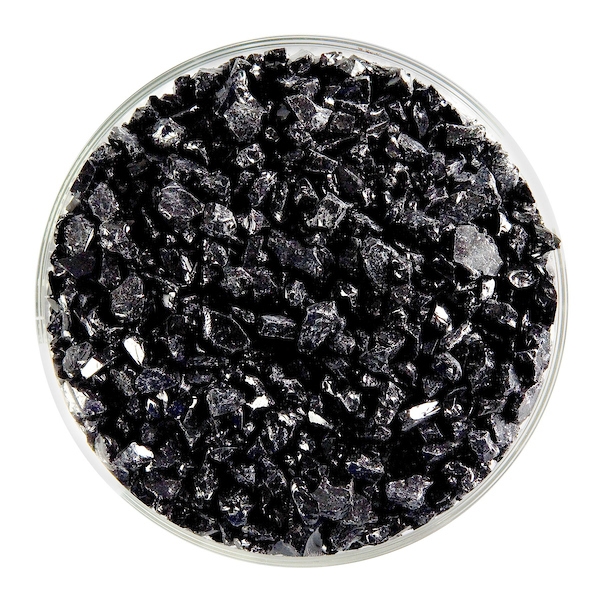 Stiff Black Opalescent, Frit, Fusible 