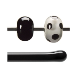 Stiff Black Opalescent, Rod, 5 mm, Fusible 