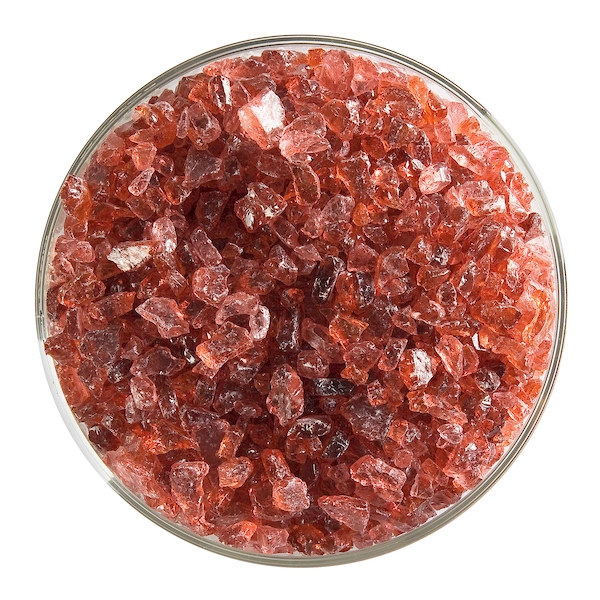Sunset Coral Transparent, Frit, Fusible 