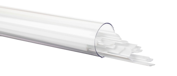 White Opalescent, Ribbon, 1 mm, Fusible, by the Tube 