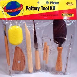 Pottery Tool Kit, 9 Piece Kemper Pottery Tool Kit, 9 Piece, Kemper tools, pottery tools, ceramic tools, clay tools, tool set